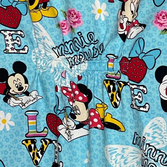Disney Women's Scrubs Top Mickey & Minnie Call Me Mickey Blue Sz XS - Picture 6 of 12